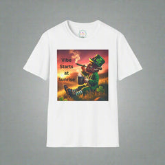 Chillin' Like a Lucky Legend: Coffee, Blunt, and Sunrise Vibes St. Patrick Day T-Shirt