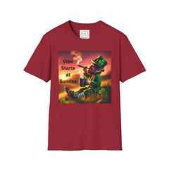 Chillin' Like a Lucky Legend: Coffee, Blunt, and Sunrise Vibes St. Patrick Day T-Shirt