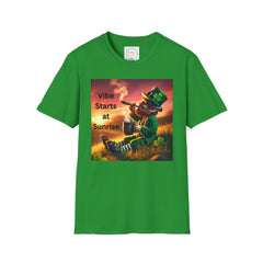 Chillin' Like a Lucky Legend: Coffee, Blunt, and Sunrise Vibes St. Patrick Day T-Shirt