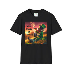 Chillin' Like a Lucky Legend: Coffee, Blunt, and Sunrise Vibes St. Patrick Day T-Shirt